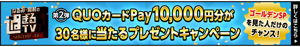 第2弾 QUOカードPay10,000円分が30名様に当たるキャンペーン
