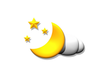 夜晴れ時々曇り